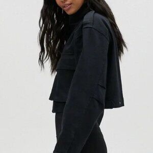 Aritzia TNA Black Cropped Workwear Jacket